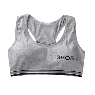 

Teenagers Girls Sports Bra Puberty Gym Underwear Wireless Teenager Girls Sports Bra with Chest Pad Cotton Young Girls Training B