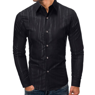 

Tailored Fashion Mens Casual Slim Long Sleeve Dress Shirt Blouse Tops