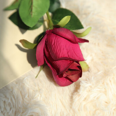 

Siaonvr Artificial Fake Rose Flower Bridal Bouquet Wedding Party Long Roses Decor Beige