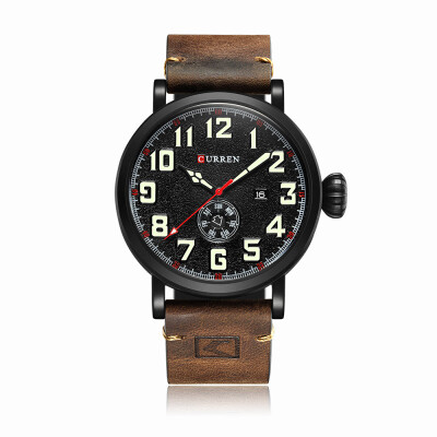 

Curren Leather Band Watches Fashion Business Men High Quality Quartz Wrist Casual Sports Watches