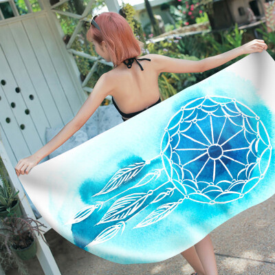 

Hand-painted Pattern Swimming Beach Towel Outdoor Women Rectangular Sauna Seaside blanket