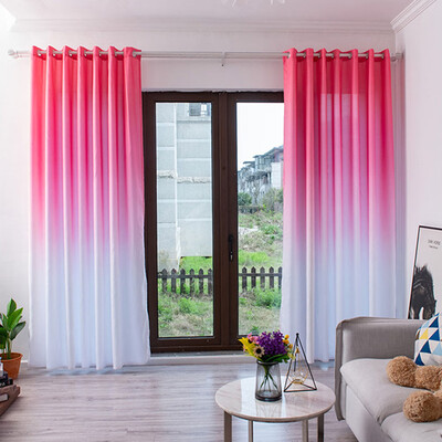 

Solid Gradient Window Tulle Curtain Sheer Drape Valance Bedroom Curtain Living Room Home Decor