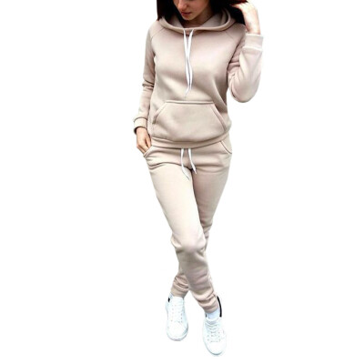 

US Women Hoodies Sports Tops Pants Tracksuit Sweatshirt Sweat Suit Jogging Set