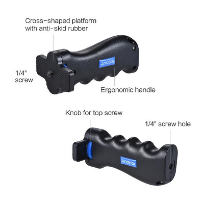 

Andoer Cross-shaped Mini Universal Handheld Grip Handheld Stabilizer Holder Adjustable Phone Holder with 14" Screw Mounts for 5