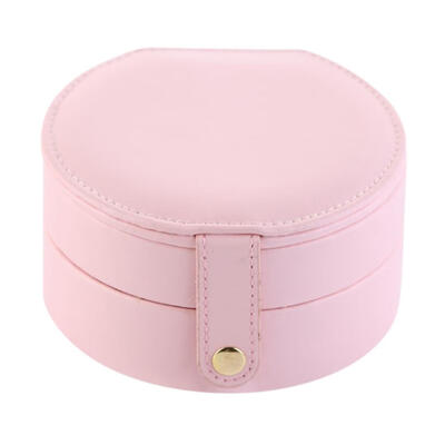 

Household Three-layer Portable Jewelry Box Leather Stud Earrings Storage Box For Lady
