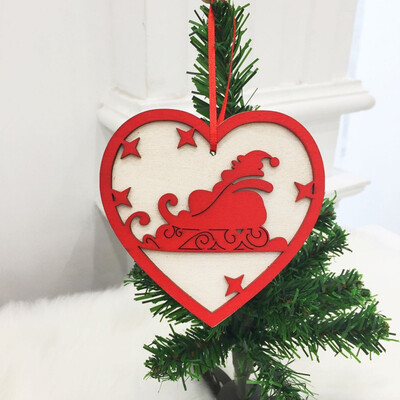 

Wooden Double-layer Christmas Hanging Decoration Portable Christmas Tree Decoration