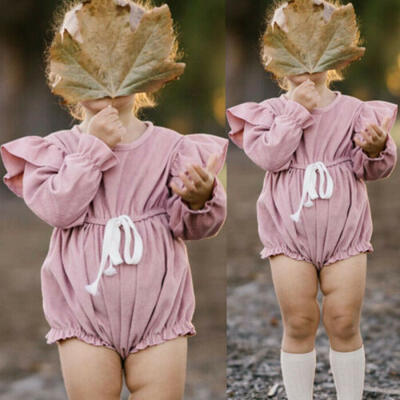 

Newborn Infant Kids Baby Girl Ruffles Cotton Romper Bodysuit Jumpsuit Outfits