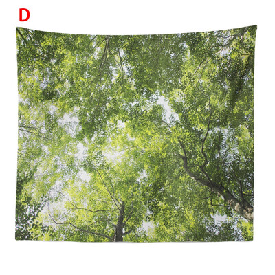 

Toponeto Misty Forest Tapestry Wall Hanging Nature Landscape Tapestry Sunshine Through Tree Tapestries for Bedroom Living Room