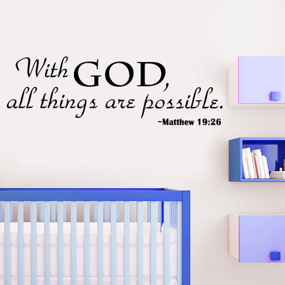 

Gobestart With God Home Decor Wall Sticker Decal Bedroom Vinyl Art Mural