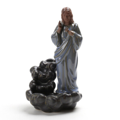 

Christian Ceramic Incense Burner Backflow Censer Jesus Reversal Smoke Smoked Present Creative Virgin Mary Censer Home Decor