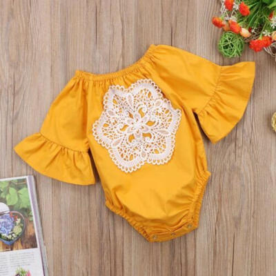 

Newborn Baby Girl Bodysuit Long Sleeve Romper Jumpsuit Outfits Sunsuit Clothes
