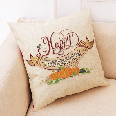 

Tailored Thanksgiving Gifts Pillowcase Pumpkin Pillow Cover Home Decoration 18x18Inch