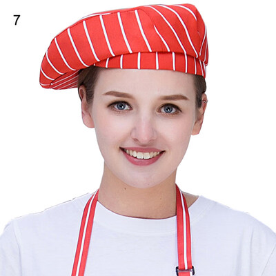 

Women Fashion Print Hotel Restaurant Chefs Beret Cafe Waiters Hat Cap Headgear