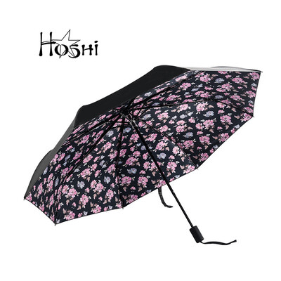 

Hand open sun umbrella sun protection UV female folding umbrella dual-use portable sun protection tri-fold umbrella