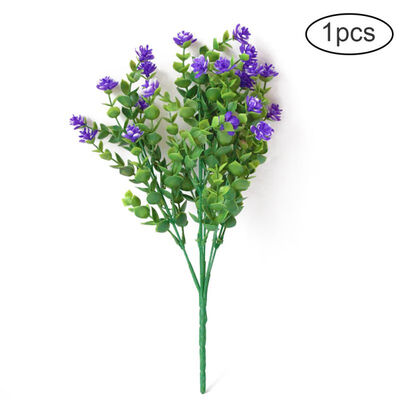 

14PCS Plastic Artificial Orchid Flower Branches Fake Plant Greenery Stem Indoor Outside Home Home garden Party Decor Flower