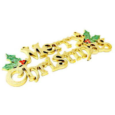 

Tailored 24cm Christmas Tree Decoration Shiny Merry Letter Card for Xmas Hanging Ornament