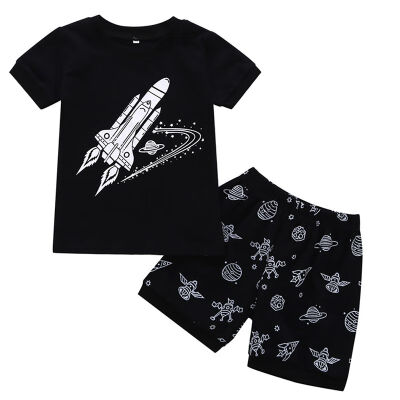 

Baby boy girl clothes children set Infants cotton short sleeve printed two-piece suits