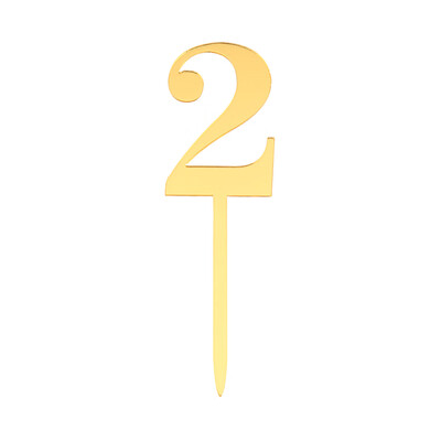 

1Pcs New Gold Color Number 0 1 2 3 4 5 6 7 8 9 Birthday Cake Topper Acrylic Children Birthday Annivesary Party Decoration