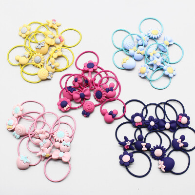 

40Pcs Rubber Headbands Baby Girl Floral Bowknot Elastic Headbands Holiday Party Hair Band Headwear Accessories