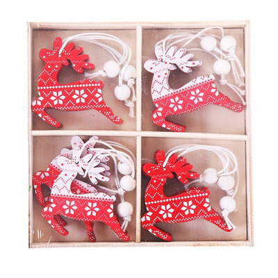 

CAR-TOBBY Merry Christmas Decorations for Home Christmas Snowflake Star Santa Claus Bells Xmas Tree Hanging Ornaments