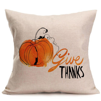 

Tailored Happy Fall Thanksgiving Day Soft Linen Pillow Case Cushion Cover Home Decor