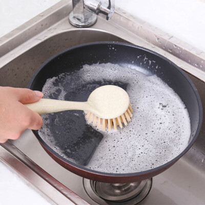 

Kitchen Cleaning Utensils Long Handle Can Be Hung Soft Hair Environmentally Friendly Wheat Straw Cleaning Brush