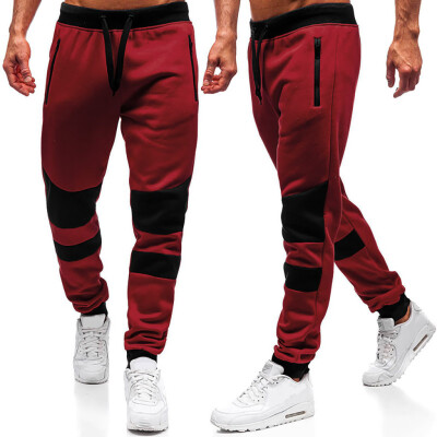 

Tailored Men Splicing Printed Overalls Casual Pocket Sport Work Casual Trouser Pants