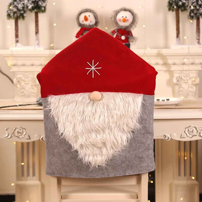 

Gobestart Party Christmas Decoration Santa Claus Table Red Hat Decor Dinner Chair Cover