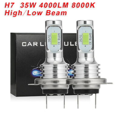 

2pcs Car H7 LED Headlight Fog Light Bulbs Lamps 8000K 12V-24V Set Accessories