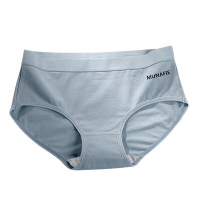 

Ladies Conciese Casual Fashion Breathable Seamless Antibacterial Solid Color Panties Girls Mid-waist Briefs