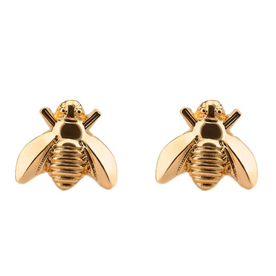 

2pcs Trendy Tiny Honey Bumble Bee Earrings Ear Studs Animal Women Accessories