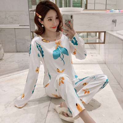 

Fashion Women Lingerie Set Cute Print Large Size Casual Set Home Service Casual Korean Princess Two-piece Pajama Set