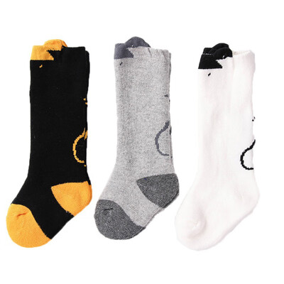 

3PCS Baby Girls Long Socks Newborn Knee High Socks Boy Leg Warmer Cotton Sock Fashion Socks