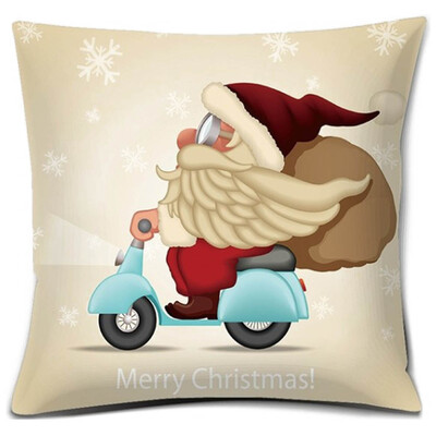 

Christmas Car Cotton Square Home Decorative Throw Pillowcase Cushion Cover