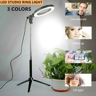 

LED Studio Ring Light Photo Video Dimmable Lamp Light Tripod Selfie Camera Phone