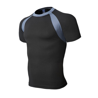 

Toponeto Mens Casual Splice Summer Fit Quick Dry Sport Short Sleeve Shirt Blouse Tops