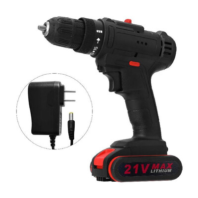 

21V Multifunctional Electric Impact Cordless Drill High-power Lithium Battery Wireless Rechargeable Hand Drills Home DIY Electric