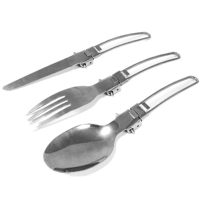 

Outdoor Camping Picnic folding tableware knifeforkspoon 3Pcs sets