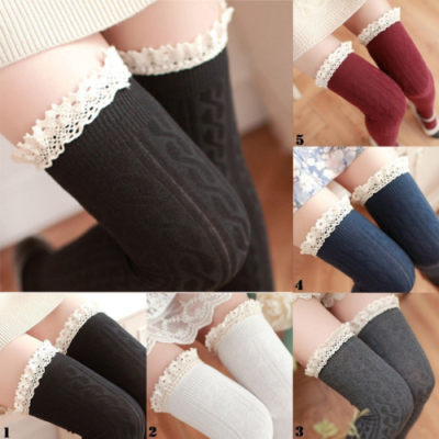 

New Girls Ladies Women Thigh High Over the Knee Socks Long Cotton Stockings Warm