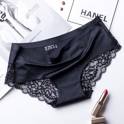 

Women Lace Sexy Panties Luxury Seamless Plus Size Solid Color Underwear Low Waist Female Slim Briefs