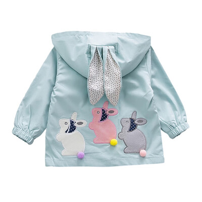 

Autumn Baby Girl Warm Coat Jackets Toddler Girl Cute Rabbit Hooded Outerwear Clothes