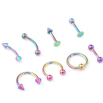 

8Pcs Surgical Thin Small Nose Ring Hoop 08mm Cartilage Piercing Studs Sanwood