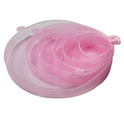 

6Pcs Silicone Stretch Suction Lid Fruit Vegetable Fresh-keeping Bowl Film Cover