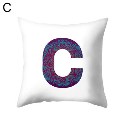 

Simple English Letter Square Pillow Case Cushion Cover Sofa Bed Car Office Decor