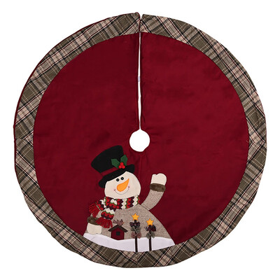 

Lovely Christmas Tree Skirts Flannelette Santa Claus Snowman Tree Skirts Christmas Tree Ornaments Diameter 105 Cm