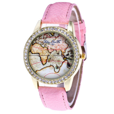 

〖Follure〗Zhou Lianfa Quartz Retro Map Pattern Alloy Business Watch Womens Watch