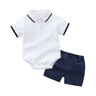 

Baby Boy Clothes Set Summer Formal Short Sleeve T-Shirt SummerShorts Cotton 2PCS Infant Clothing