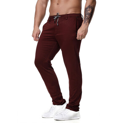 

Gobestart Fashion Mens Regular Fit Solid Color Pants Casual Trousers Work Pants