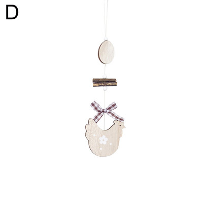 

Nordic Wooden Cute Flower Butterfly Hen Bird Easter Hanging Ornament Home Decor
