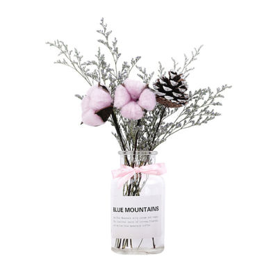 

Cute Dried Flowers Bouquet&Bottle Set Simple&Fashion Home Merry Christmas Wedding Decoration